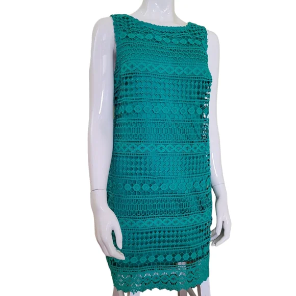 green lace shift dress 12P by Jessica Howard - Picture 1 of 6